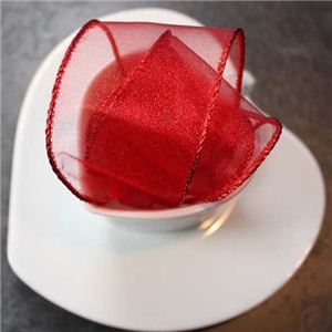 Valentine Ribbon - 40mm Red Sheer